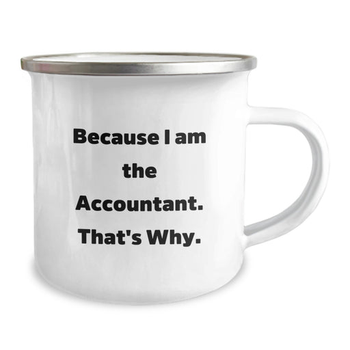 Funny Accountant Gifts, Because I Am The Accountant That's Why - 12 oz Stainless Steel Camping Mug for Graduation Unique Gifts from Family to Accountant Men - Image 2
