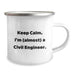 Civil Engineer Gifts from Friends - Keep Calm, I'm (almost) A Civil Engineer. Graduation Unique Mugs for Men, Women, or Coworkers - Image 2