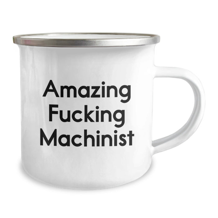Funny Machinist Gifts for Men - 'Amazing F--king Machinist' Camping Mug for Graduation Unique Gifts from Friends - Image 2