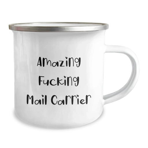 Funny Mail Carrier Gifts for Mail Carrier Men - Camping Mug with Amazing F--king Mail Carrier Quote - Christmas Unique Presents - Image 2