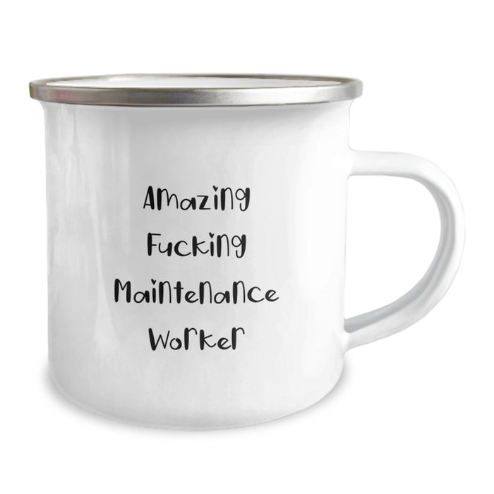 Funny Maintenance Worker Gifts for Men, Maintenance Worker Camping Mug, 'Amazing F--king Maintenance Worker' Quote, Unique Graduation Unique Gifts - Image 2