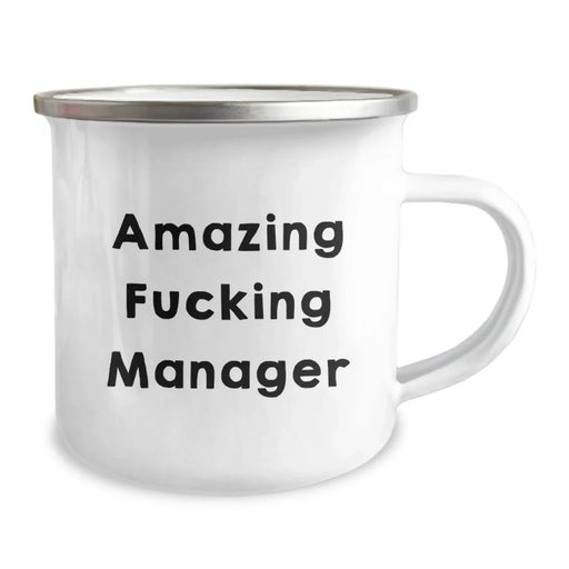 Funny Quote Manager Gifts for Birthday Camping Mug, Gifts from Women to Men, Amazing F--king Manager - Image 2