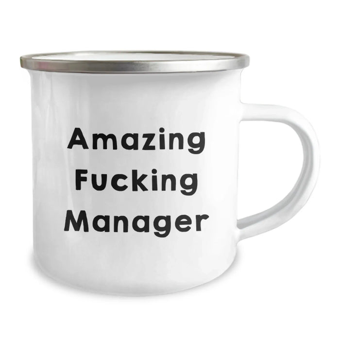 Funny Quote Manager Gifts for Birthday Camping Mug, Gifts from Women to Men, Amazing F--king Manager - Image 2