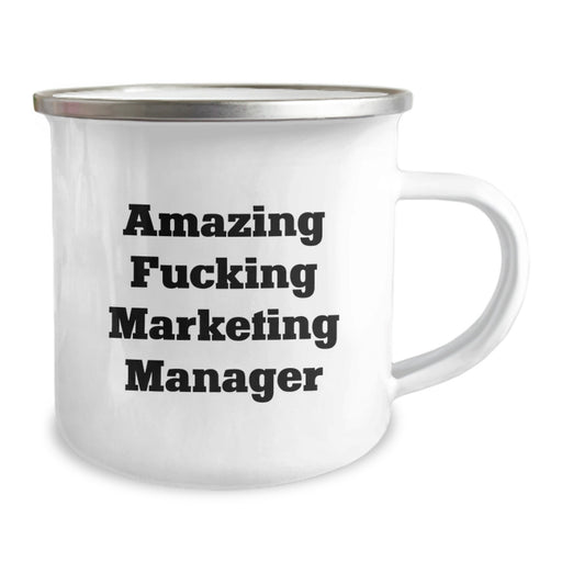 Funny Marketing Manager Gifts, Amazing 'F--king' Motivator for Graduation, 12 oz Stainless Steel Camping Mug for Friends and Family - Image 2