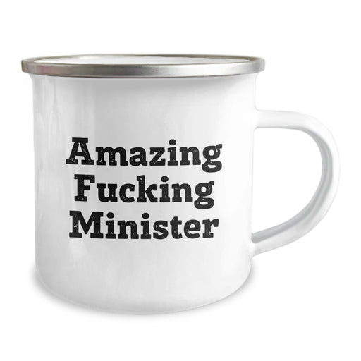 Funny Minister Gifts, Graduation Unique Gifts for Minister, Camping Mug with Amazing 'F--king Minister' Quote - Gifts from Friends - Image 2