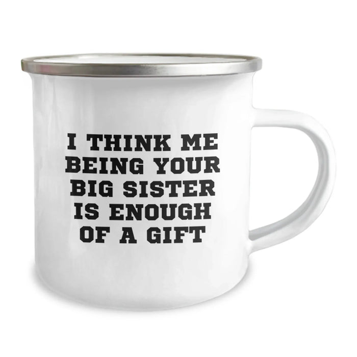 Funny Big Sister Camping Mug Gifts from Family, Unique Christmas Unique Gifts for Big Sister - Image 2