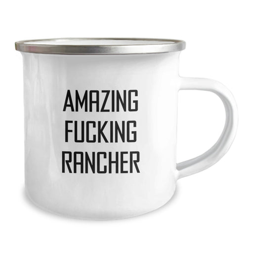 Funny Rancher Gifts for Men, Amazing 'F--king Rancher' Camping Mug - Graduation Unique Gifts for Rancher Friends, Funny Rancher Coffee Mug - Image 2