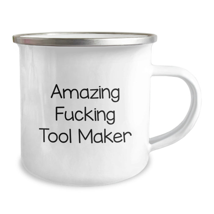 Funny Tool Maker Gifts from Friends - 'Amazing F--king Tool Maker' Graduation Unique Gifts for Tool Maker Men - Tool Maker Camping Mug - Image 2