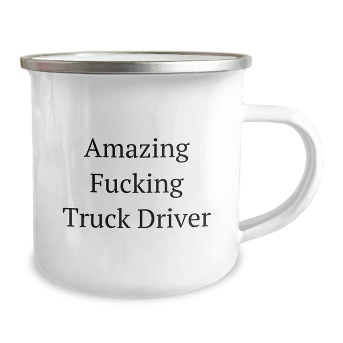 Funny Truck Driver Gifts for Men, Camping Mug, Amazing 'F--king Truck Driver' Quote, Unique Graduation Gift from Friends or Family - Image 2