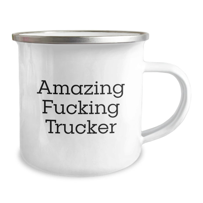 Funny Trucker Gifts from Friends and Family for Him - Amazing Trucker Camping Mug, Perfect for Graduation - Image 2