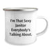 Funny Janitor Gifts from Friends for Men Graduation Unique Gifts - 'I'm That Sexy Janitor Everybody's Talking About' Camping Mug - Image 2