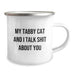Funny Tabby Cat Camping Mug for Tabby Cat Lovers Gifts for Men from Family - My Tabby Cat And I Talk Shit About You - Image 2