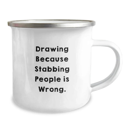 Drawing Enthusiast Gifts from Friends - Funny Camping Mug for Birthday Unique Presents - Image 2