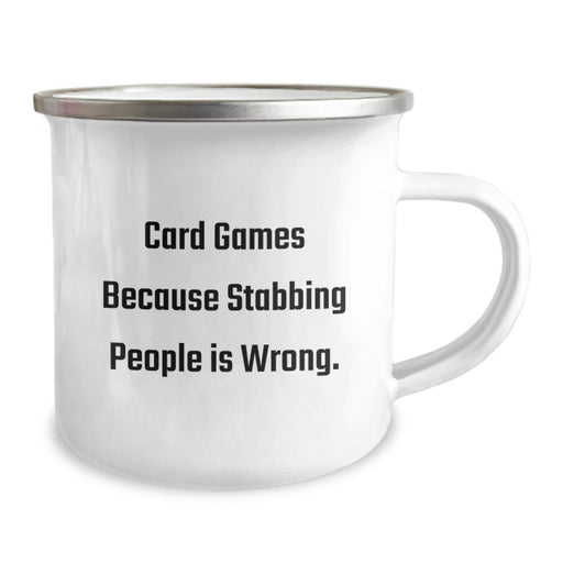 Funny Card Games Gifts for Men from Friends, Unique Graduation Celebration Idea, Card Games Camping Mug with Quote - Gifts for Card Games Enthusiasts - Image 2