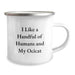 Funny Ocicat Lover Gifts from Family for Men, Women, Friends, Coworkers, Family - I Like A Handful Of Humans And My Ocicat Unique Graduation Gifts, Camping Mug - Image 2