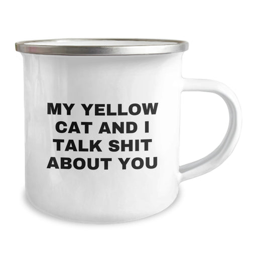 Yellow Cat Camping Mug Gifts from Friends for Yellow Cat Lovers Funny Quote - Image 2