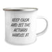 Funny Actuary Gifts for Friends from Men, Actuary Camping Mug with Keep Calm And Let The Actuary Handle It Quote, Unique Christmas Memorable Presents for Actuary Enthusiasts - Image 2
