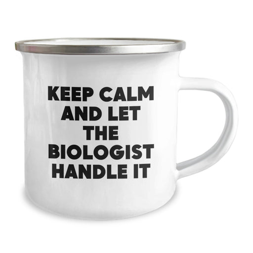 Funny Biologist Gifts for Him - Keep Calm And Let The Biologist Handle It, Graduation Unique Gifts from Dad to Biologist Son Men - Image 2