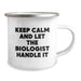 Funny Biologist Gifts for Him - Keep Calm And Let The Biologist Handle It, Graduation Unique Gifts from Dad to Biologist Son Men - Image 2