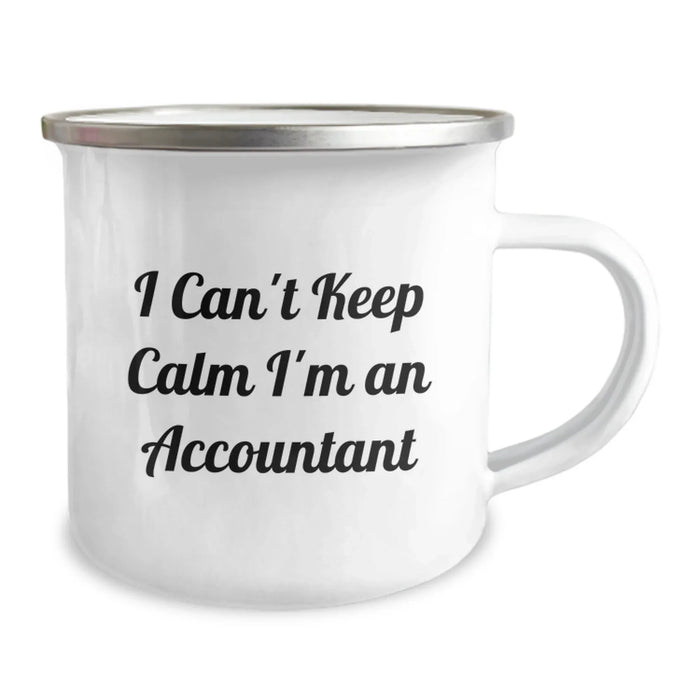 Funny Accountant Gifts for Christmas - 'I Can't Keep Calm I'm An Accountant' Camping Mug for Accountants, Men, Women, Friends, and Family - Image 2