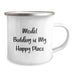 Funny Model Building Gifts for Him - 'Model Building Is My Happy Place' Camping Mug, Unique Christmas Memorable Presents for Men, Friends, Family, Stainless Steel with Enamel Finish - Image 2