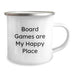 Funny Board Games Lovers Gifts from Friends - 'Board Games Are My Happy Place' Camping Mug for Birthday, Unique Men Gifts - Image 2
