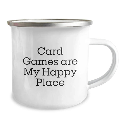 Card Games Enthusiast Gifts for Men from Family, Unique Camping Mug for Graduation - Image 2