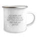Funny Artist Gifts from Friends and Family - 'All Men Are Created Equal But The Coolest Become An Artist' Camping Mug for Birthday - Image 2