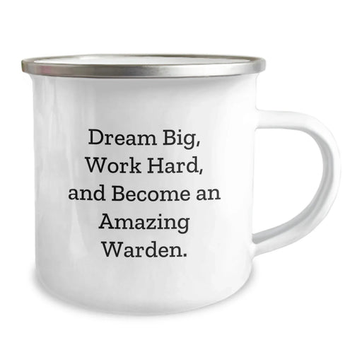 Funny Warden Camping Mug Gifts for Men Friends Family from a True Warden Enthusiast - Dream Big Work Hard - Image 2