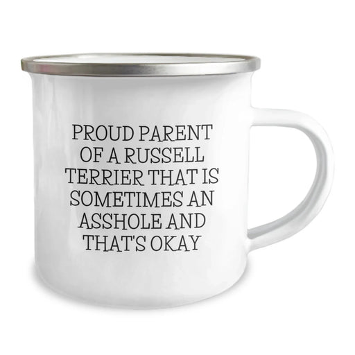 Christmas Unique Gifts for Proud Russell Terrier Dog Parents - Camping Mug with Funny Quote - Image 2