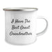 Funny Grandmother Camping Mug Gifts from Family for Birthday, 'I Have The Best Great Grandmother' Quote, 12 oz Stainless Steel with Enamel Finish, Perfect for Outdoor Adventures - Image 2