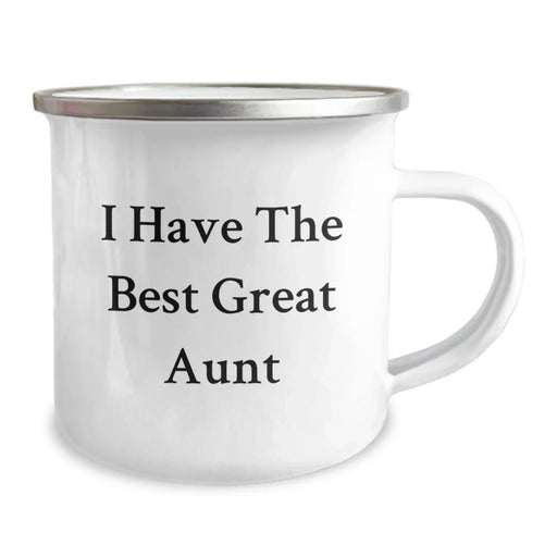 Funny Aunt Gifts from Family, 'I Have The Best Great Aunt' Graduation Unique Gifts Camping Mug, 12 oz Stainless Steel with Enamel Finish - Image 2