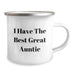 Funny Auntie Gifts, I Have The Best Great Auntie, Camping Mug for Birthday, Gifts from Men to Auntie, Unique Birthday Unique Gifts - Image 2