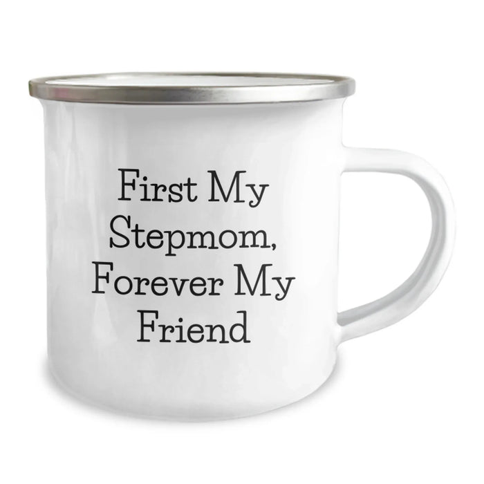 Funny Stepmom Gifts, First My Stepmom, Forever My Friend Camping Mug for Birthday, Gifts from Family for Stepmom - Image 2