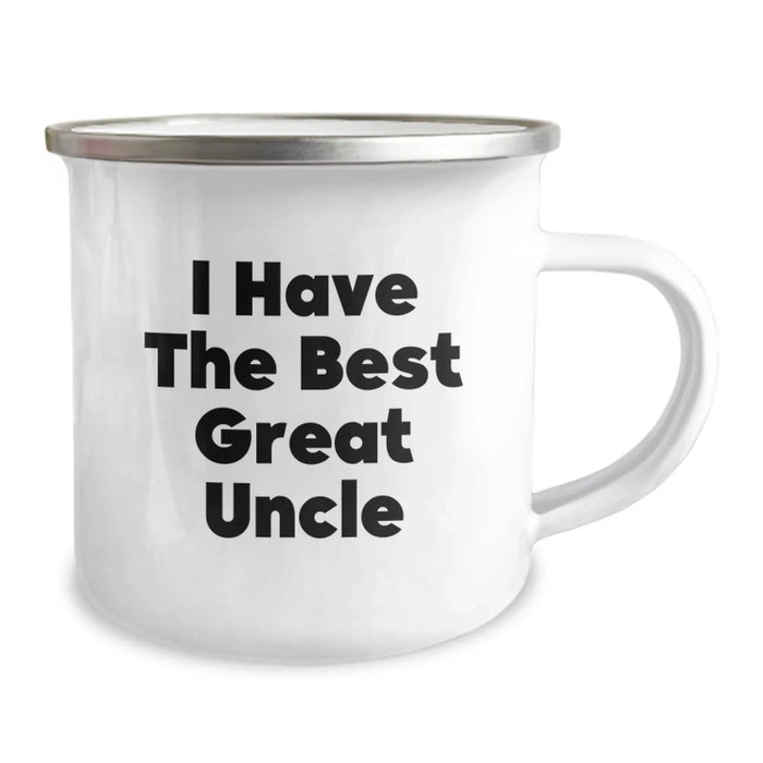 Uncle Gifts Funny Camping Mugs, I Have The Best Great Uncle Quote, Birthday Unique Gifts from Men to Uncle, Perfect for Uncle's Camping Adventure, 12 oz Stainless Steel with Enamel Finish - Image 2