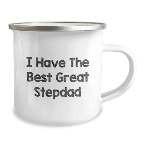 Funny Stepdad Gifts from Men, Unique Camping Mug for Great Stepdads, I Have The Best Stepdad Quote - Image 2