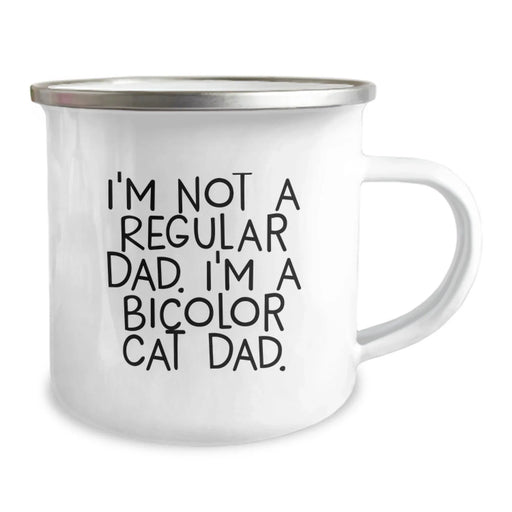 Funny Bicolor Cat Dad Gifts from Men to Family - Bicolor Cat Camping Mug for Christmas Unique Gifts - Image 2