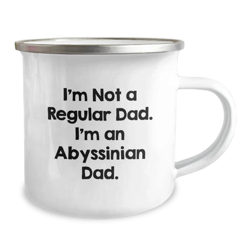 Funny Abyssinian Cat Camping Mug Gifts for Dad from Family - Inspired by I'm Not A Regular Dad I'm An Abyssinian Dad Christmas Unique Gifts - Image 2
