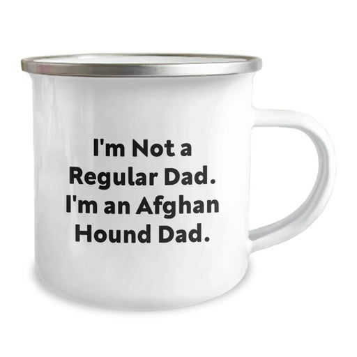 Funny Afghan Hound Dog Gifts for Dad Birthday Camping Mug - Gifts from Dad - 'I'm Not A Regular Dad. I'm An Afghan Hound Dad.' - Image 2