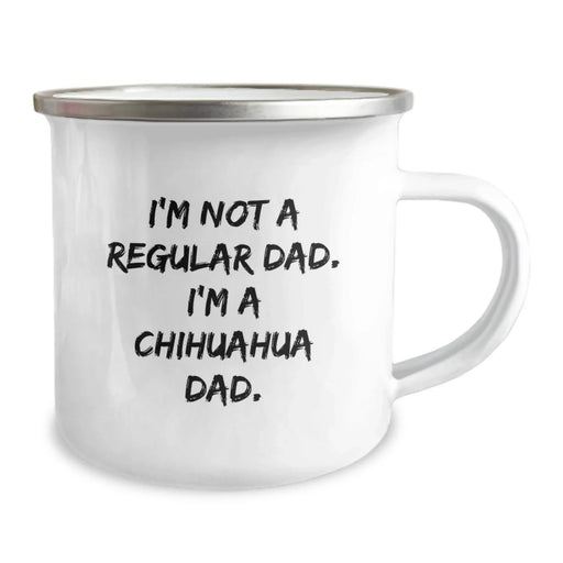 Funny Chihuahua Dog Dad Gifts from Men for Birthday Unique Camping Mug - Image 2