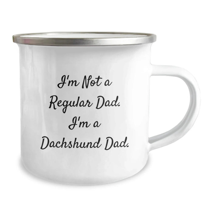 Funny Dachshund Dog Dad Gifts from Men to Dachshund Dog Owners on Birthday Unique Occasion Camping Mugs - I'm Not A Regular Dad - Image 2