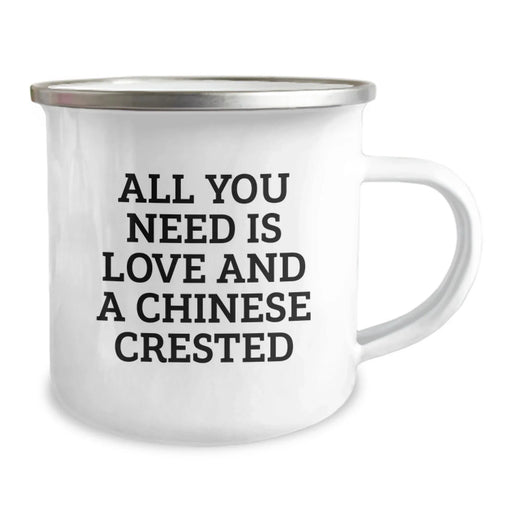 Funny Chinese Crested Dog Gifts for Men - All You Need Is Love And A Chinese Crested Camping Mug - Unique Christmas Memorable Presents from Family - Image 2