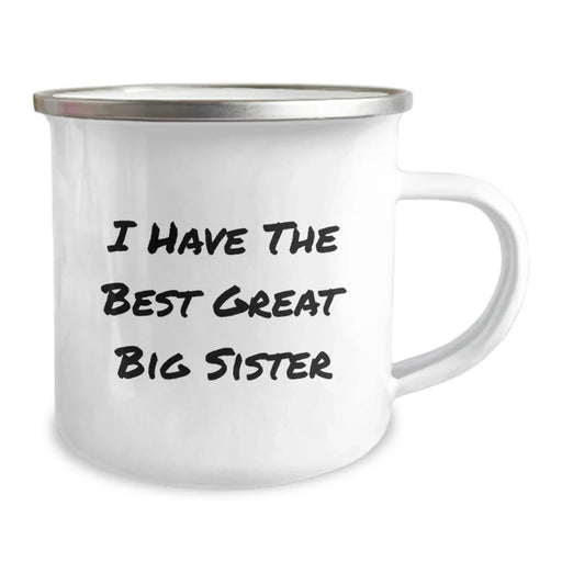 Funny Big Sister Gifts - 'I Have The Best Great Big Sister' Camping Mug for Birthday - Gifts from Family to Big Sister - Image 2