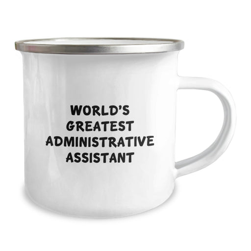 World's Greatest Administrative Assistant Funny Camping Mug Gifts for Christmas from Friends to Coworkers - Image 2