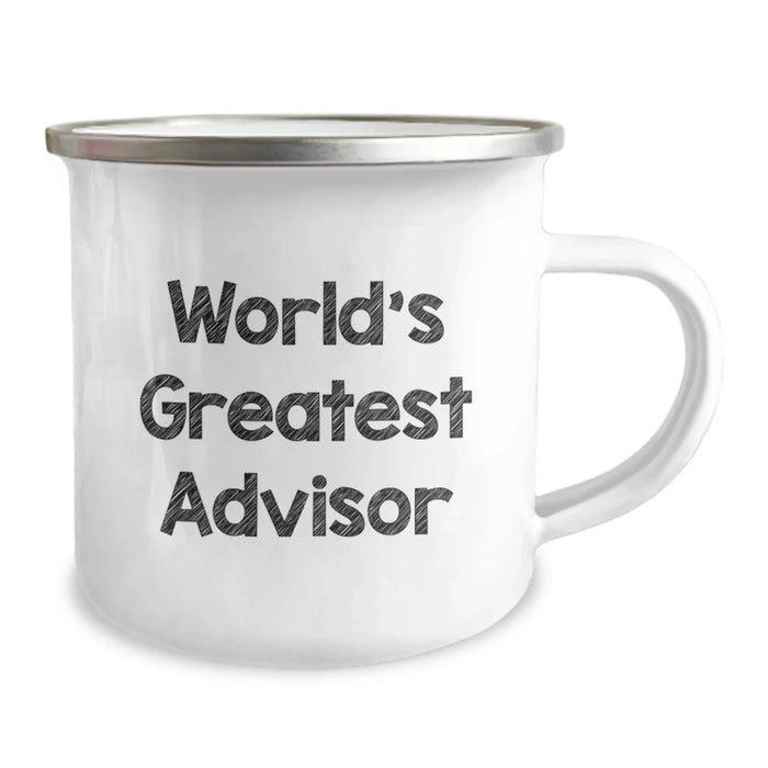 Funny World's Greatest Advisor Gifts from Friends for Birthday Unique Advisor Camping Mug - Image 2