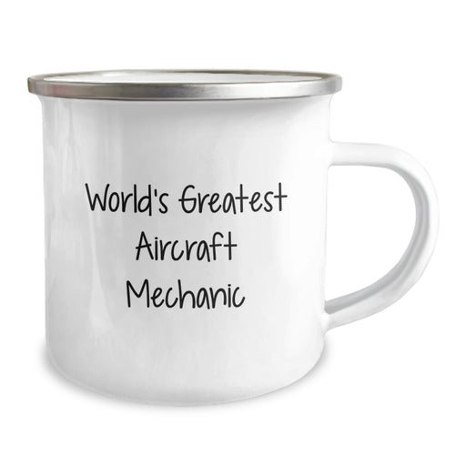 World's Greatest Aircraft Mechanic Funny Birthday Unique Gifts for Men Camping Mug from Friends - Image 2