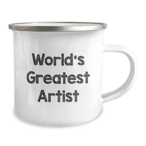 Artist Gifts from Friends for Christmas Unique Artist Camping Mug - 'World's Greatest Artist' Funny Quote - Image 2