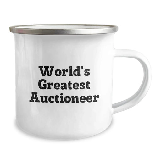 Funny World's Greatest Auctioneer Gifts for Men Birthday Unique Camping Mugs with Stainless Steel Finish, Gifts from Friends to Family - Image 2