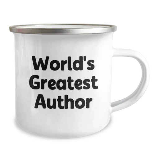 Funny Author Gifts for World's Greatest Author Camping Mug Christmas Unique Presents with Inspirational Quote from Men Friends Family - Image 2