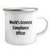 Funny Compliance Officer Gifts for Men and Women, World's Greatest Compliance Officer Camping Mug, 12 oz Stainless Steel with Enamel Finish, Unique Graduation Gifts from Family and Friends - Image 2